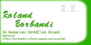 roland borbandi business card